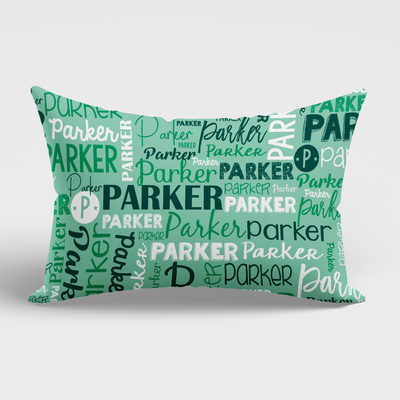 Modern Name Pillowcase (Green)