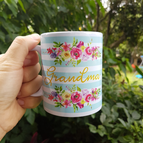 Mint Bouquet Personalised Mug