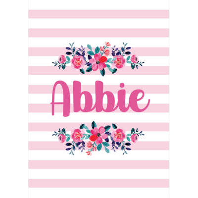 Custom order for Abbie - Floral reverse side