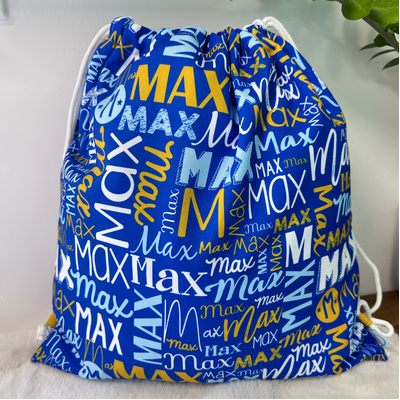 Modern Name Bag (Electric Blue Mustard)