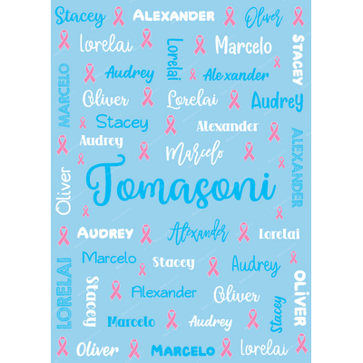 Customer Order Family Blanket Breast Cancer Logo