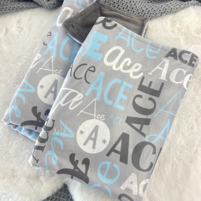 Modern Name Minky (BABY BLUE)