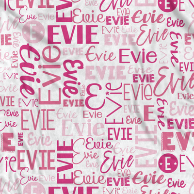 Modern Name Minky (Pretty Pink)