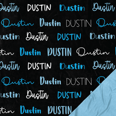 Personalised Name Blanket (Black)