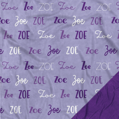Personalised Name Blanket (Lavender)