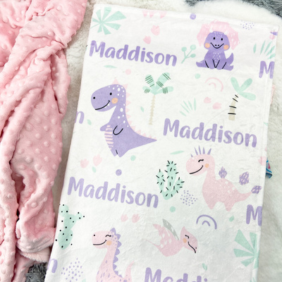 Girl Dinosaur Minky