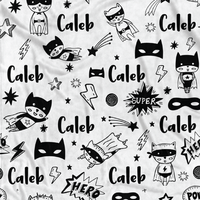 Superhero Name Blanket