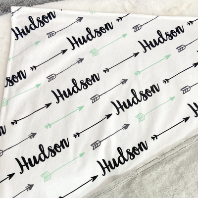Arrow Name Minky Blanket
