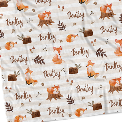 Fox Personalised Blanket