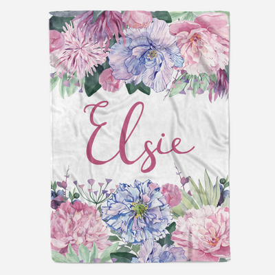 Floral Name Blanket