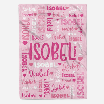 Custom Name Blanket Pinks