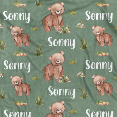 Teddy Bear Minky Green