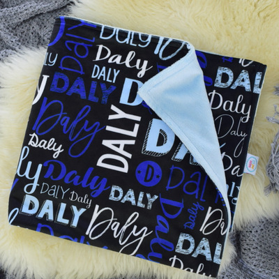 Modern Name Minky (Blue Black)