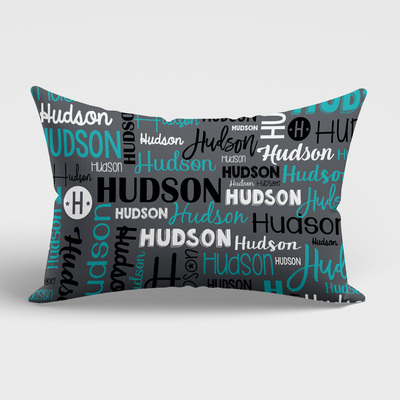 Modern Name Pillowcase (Dark Grey)