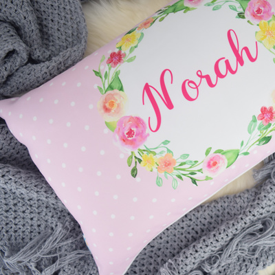 Floral Dots Cushion Cover