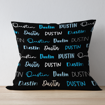 Personalised Name Cushion (Black)