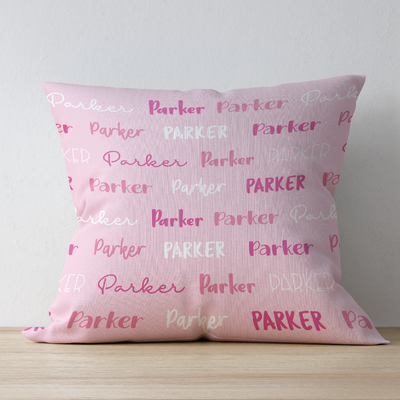 Personalised Name Cushion (Pinks)