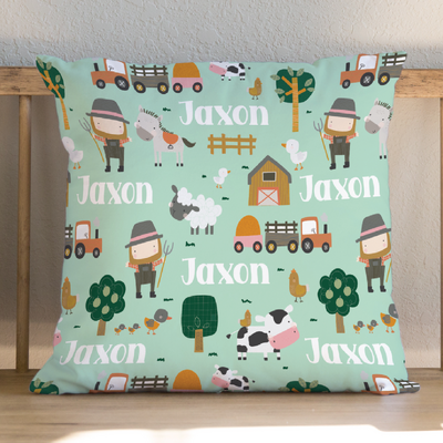 Farm Kids Name Cushion