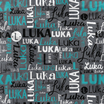 Modern Name Luxe-Light Blanket (Dark Grey)
