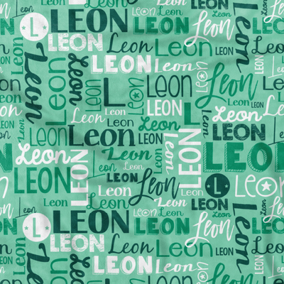 Modern Name Luxe-Light Blanket (Greens)