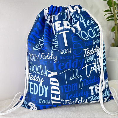 Modern Name Bag (Navy Electric Blue)