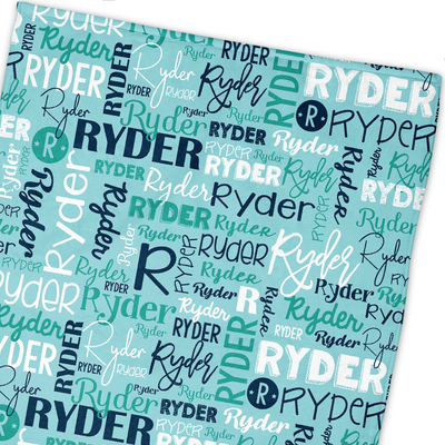 Modern Name Towel (Mint Navy Teal)