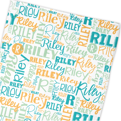 Modern Name Towel (Honey Aqua Tea)