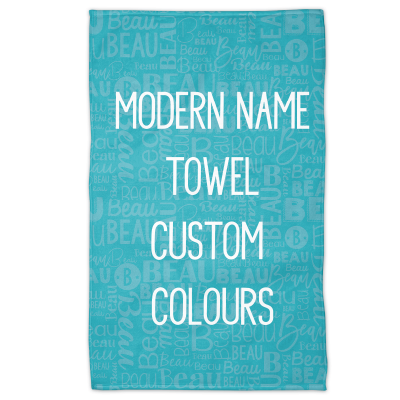 Modern Name Towel (Custom Colour)