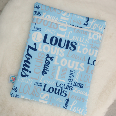 Modern Name Wet Bag (Blue)