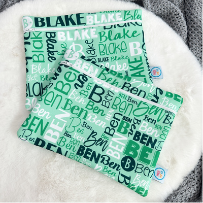 Modern Name Wet Bag (Green)