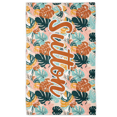 Monstera Towel Terracotta
