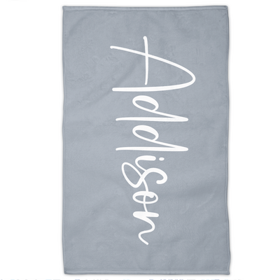 Script Towel (Light Grey)