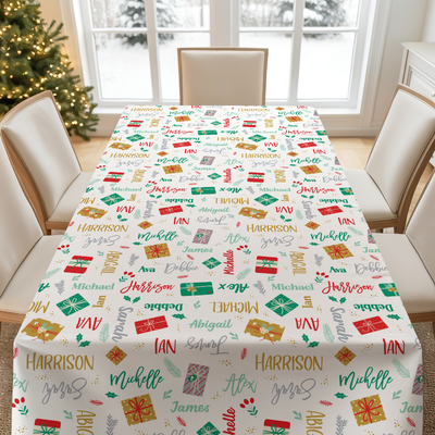 Family Christmas Tablecloth - Classic