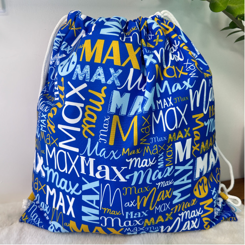 Modern Name Bag (Electric Blue Mustard)