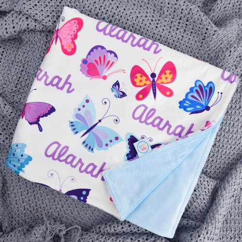 Butterfly Bliss Minky Blanket (PRAM 70x100cm)