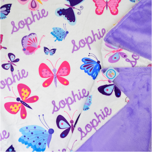  Butterfly Bliss Minky Blanket (CUDDLY 50x50cm)