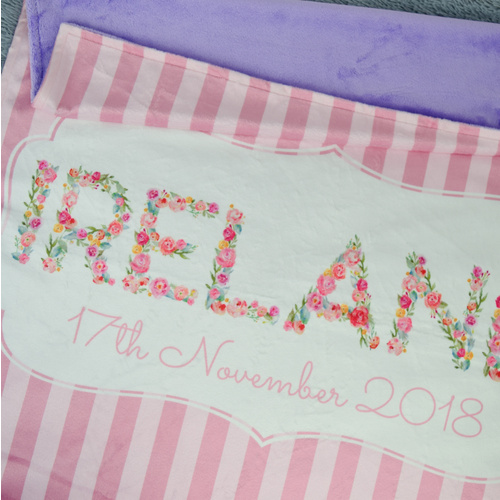 Miss Pink Personalised Minky (PRAM 70x100cm)