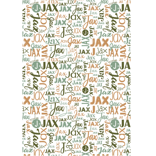 Modern Name Minky (Pram 70x100 Olive Sage Sand)
