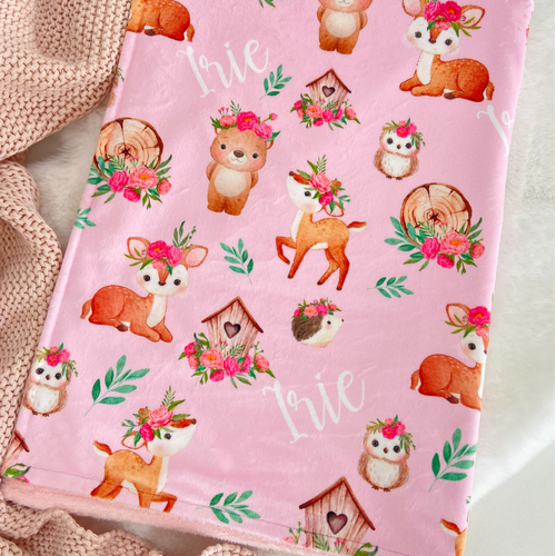 Forest Friends Minky (Pram Blanket 70x100cm)