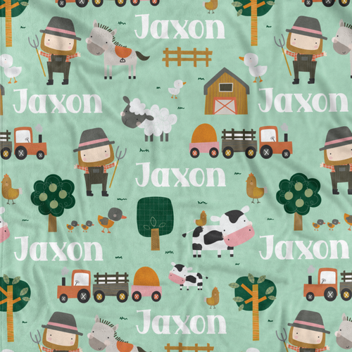 Farm Minky Blanket (Pram 70x100cm)