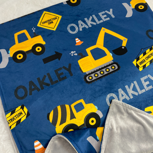 Construction Zone Name Blanket (Pram 70x100cm)