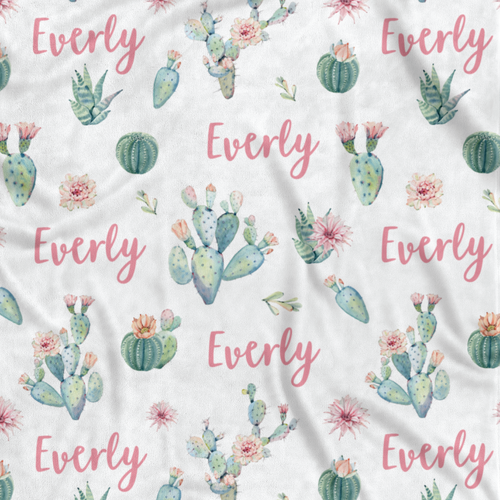 Cactus Bloom Minky (Pram 70x100cm)