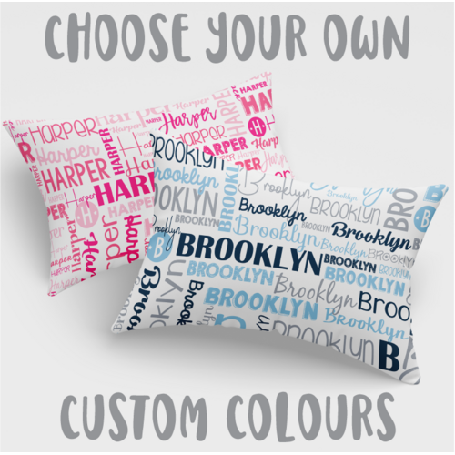 Modern Name Pillowcase (Custom Colours)