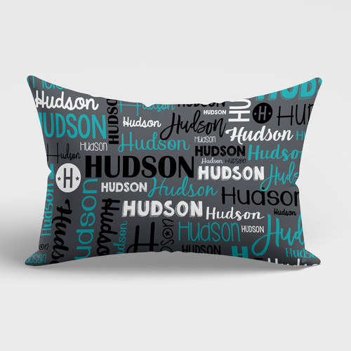 Modern Name Pillowcase (Dark Grey)