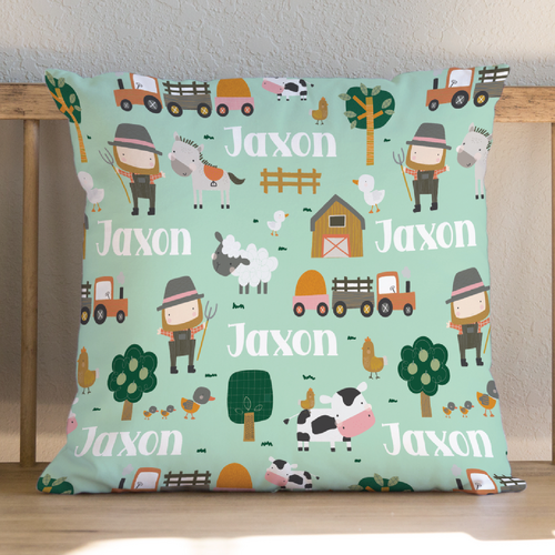 Farm Kids Name Cushion