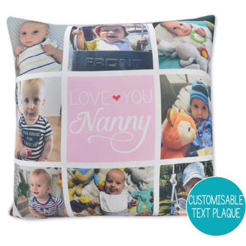 Celebration Photo Cushion Cover (CUSTOM TEXT)