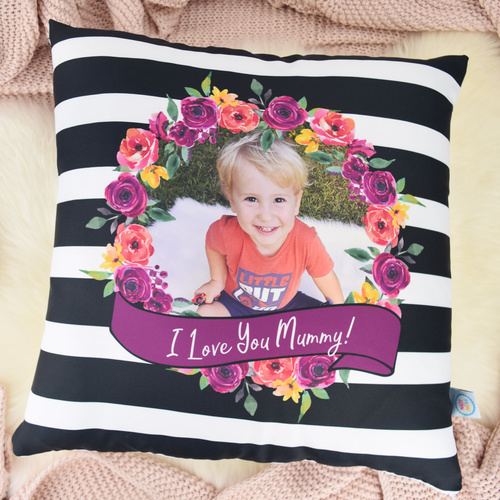 Marsala Wreath Photo Cushion Cover (30x50cm)