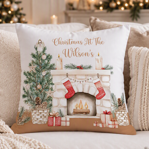 Christmas Fireplace Cushion