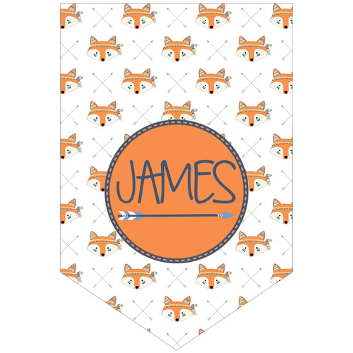 Oh So Foxy Tribal Pennant Banner