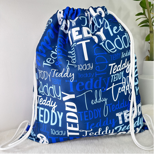 Modern Name Bag (Navy Electric Blue)